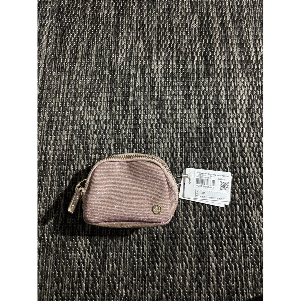 Lululemon Belt Bag Nano *Glitter Pink Champagne Muse Gold NEW